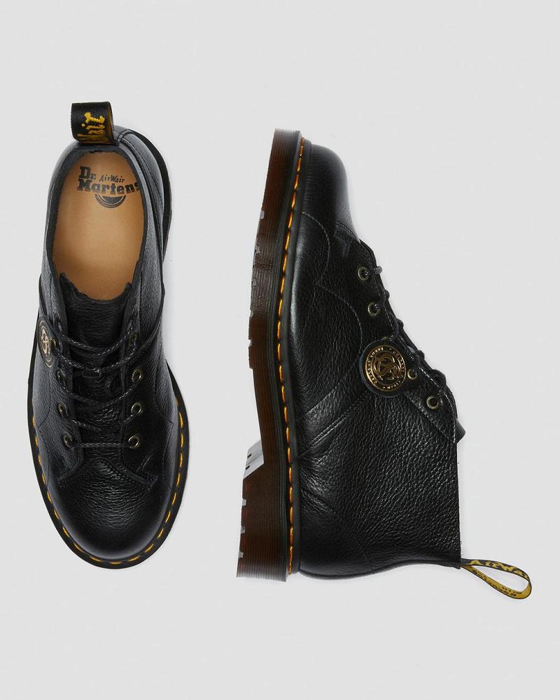 Botas De Mono Dr Martens Church Buckingham Cuero Hombre Negros | MX 263PJJ